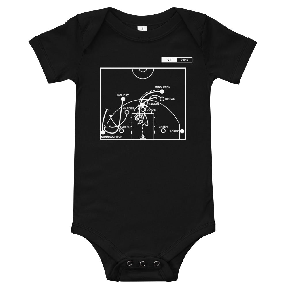 Milwaukee Bucks Greatest Plays Baby Bodysuit: Beating Brooklyn (2021)