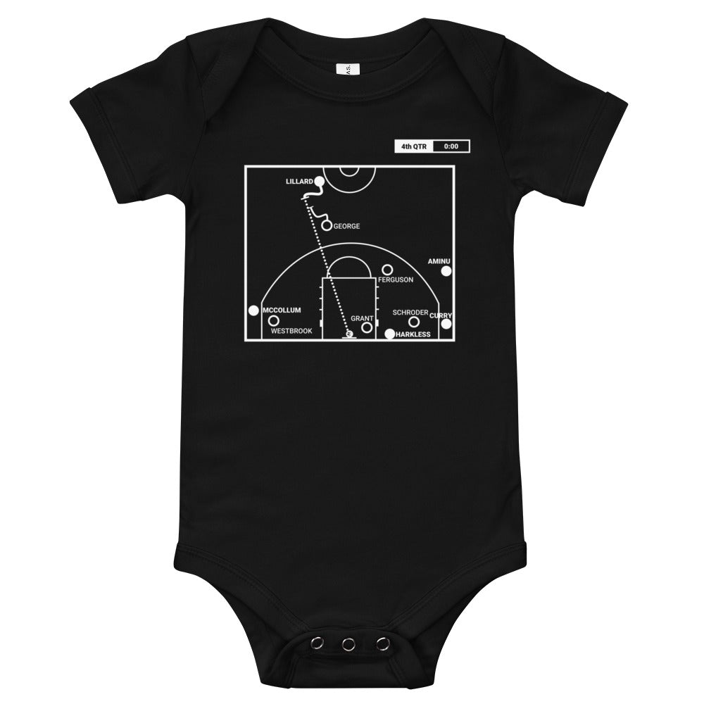 Portland Trail Blazers Greatest Plays Baby Bodysuit: 37ft Bye Bye (2019)