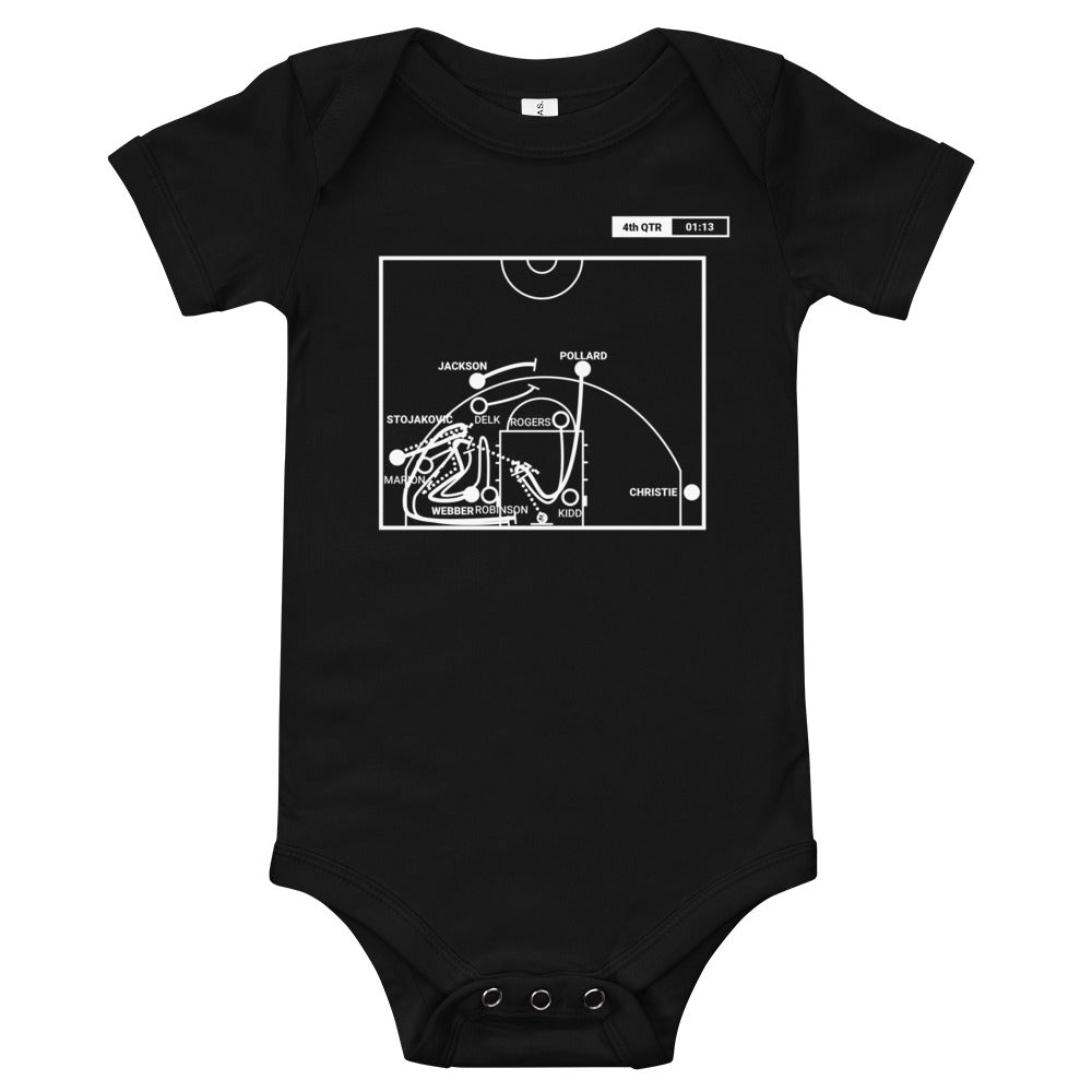 Sacramento Kings Greatest Plays Baby Bodysuit: First series win (2001)