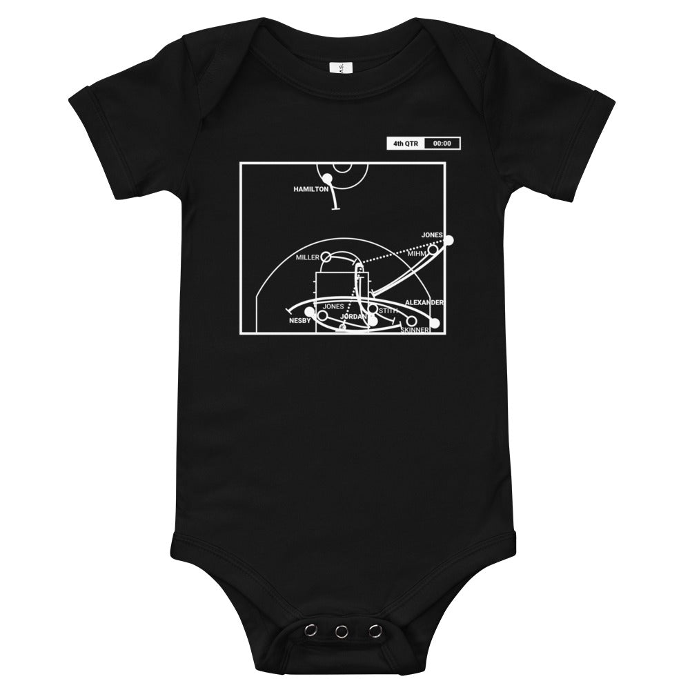 Washington Wizards Greatest Plays Baby Bodysuit: Jordan's buzzer beater (2002)