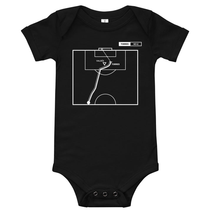 Chelsea Greatest Goals Baby Bodysuit: Torres' breakaway goal (2012)