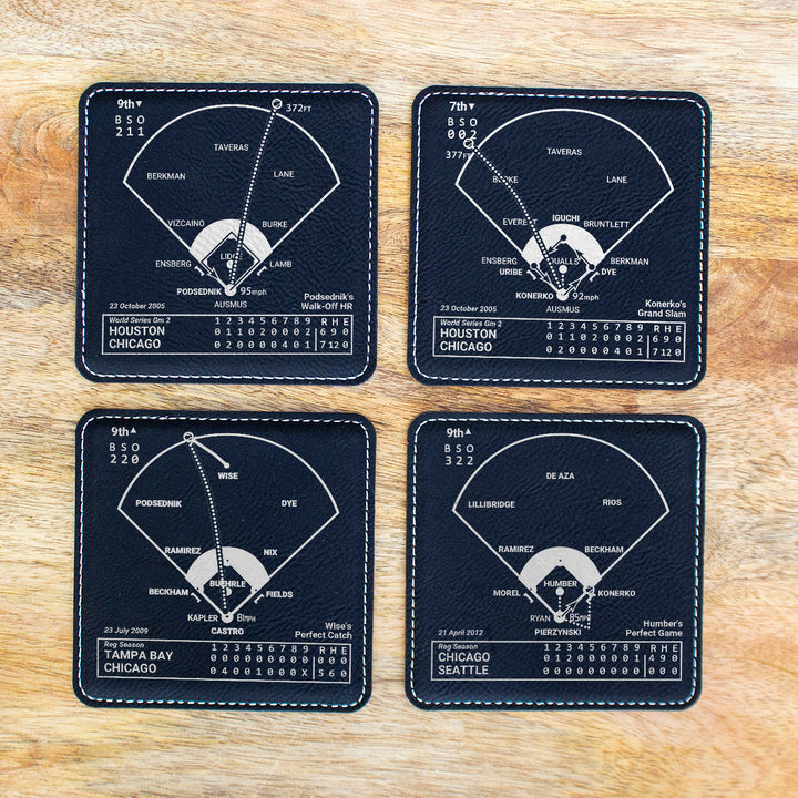 Chicago White Sox Greatest Plays: Leatherette Coasters (Set of 4)