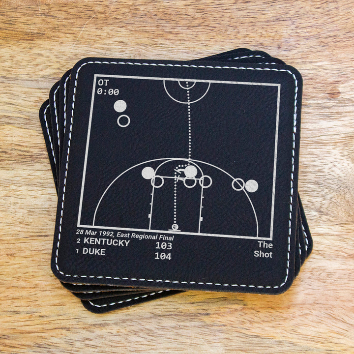 Duke Basketball Greatest Plays: Leatherette Coasters (Set of 4)