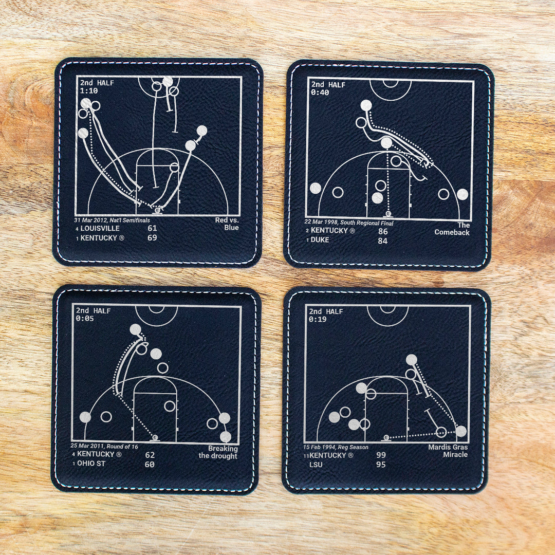 Kentucky Basketball Greatest Plays: Leatherette Coasters (Set of 4)