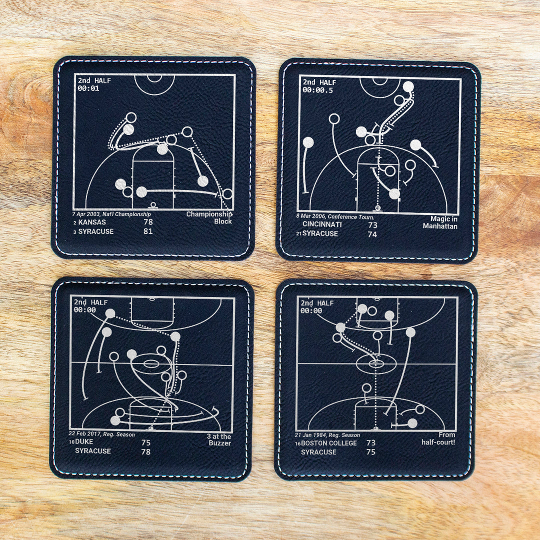 Syracuse Basketball Greatest Plays: Leatherette Coasters (Set of 4)