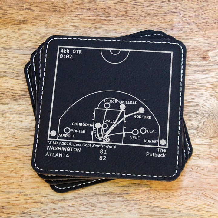 Atlanta Hawks Greatest Plays: Leatherette Coasters (Set of 4)