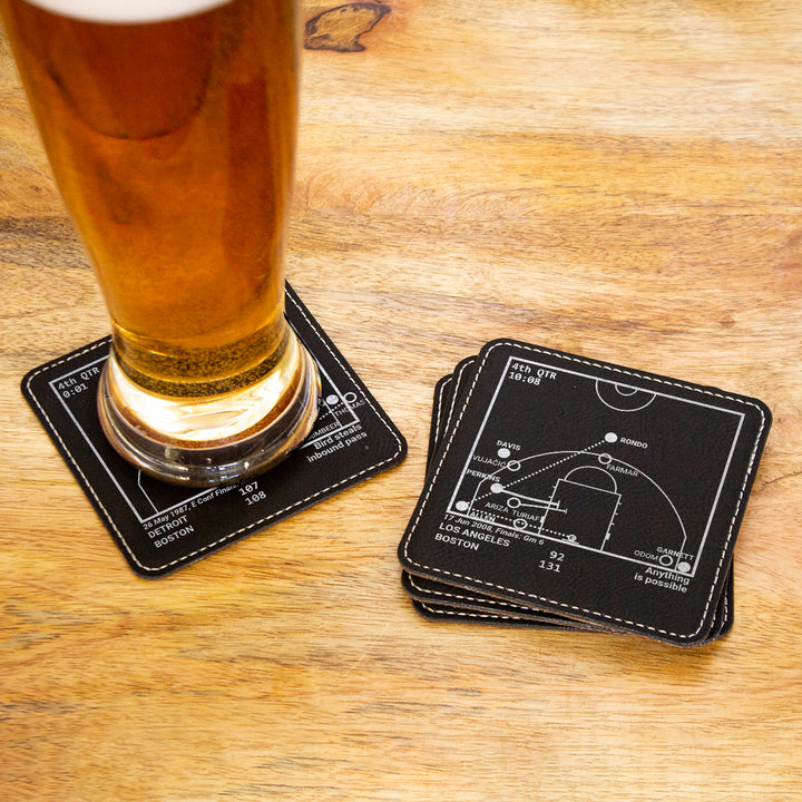 Boston Celtics Greatest Plays: Leatherette Coasters (Set of 4)