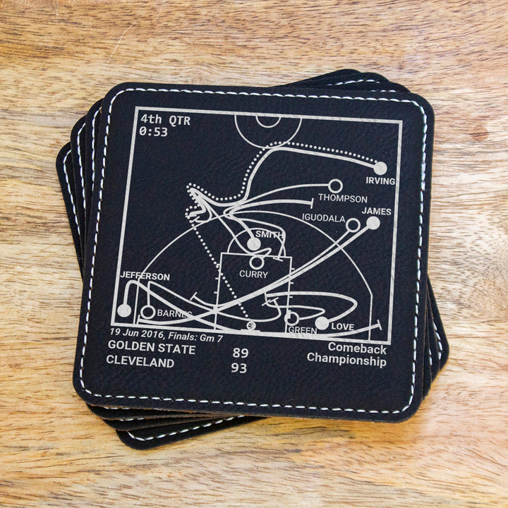 Cleveland Cavaliers Greatest Plays: Leatherette Coasters (Set of 4)