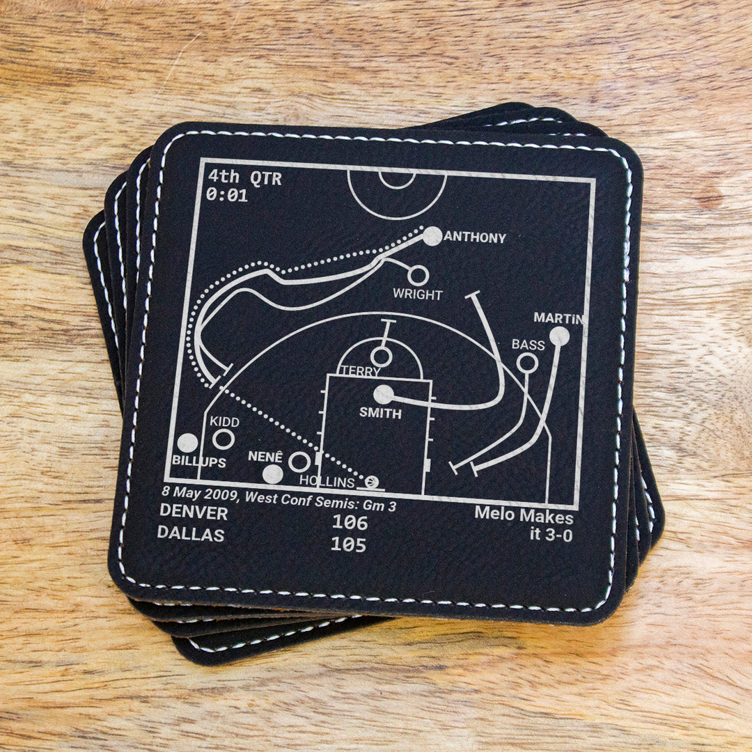 Denver Nuggets Greatest Plays: Leatherette Coasters (Set of 4)