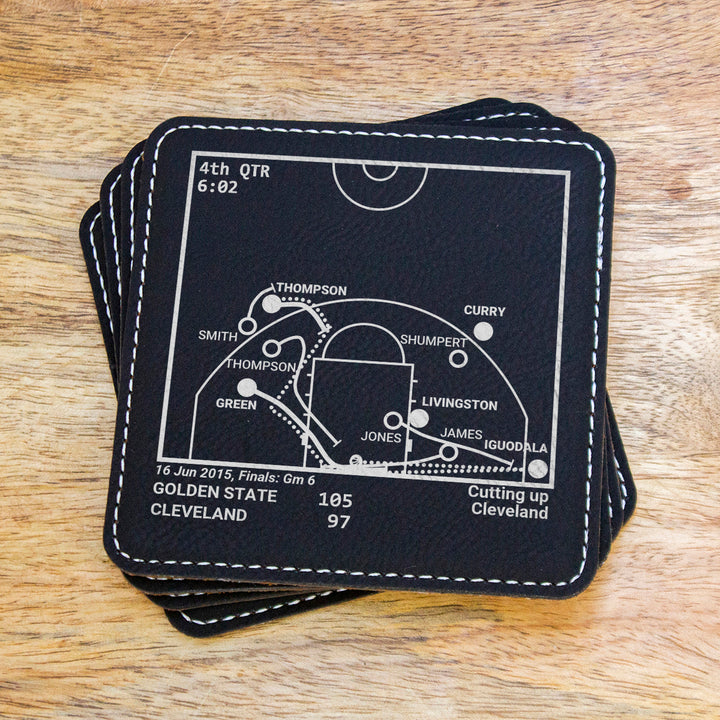 <b>2015 Champions</b> Warriors Plays: Leatherette Coasters (Set of 4)