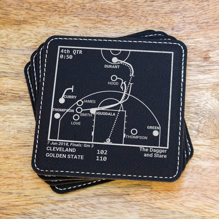 Golden State Warriors Greatest Plays: Leatherette Coasters (Set of 4)