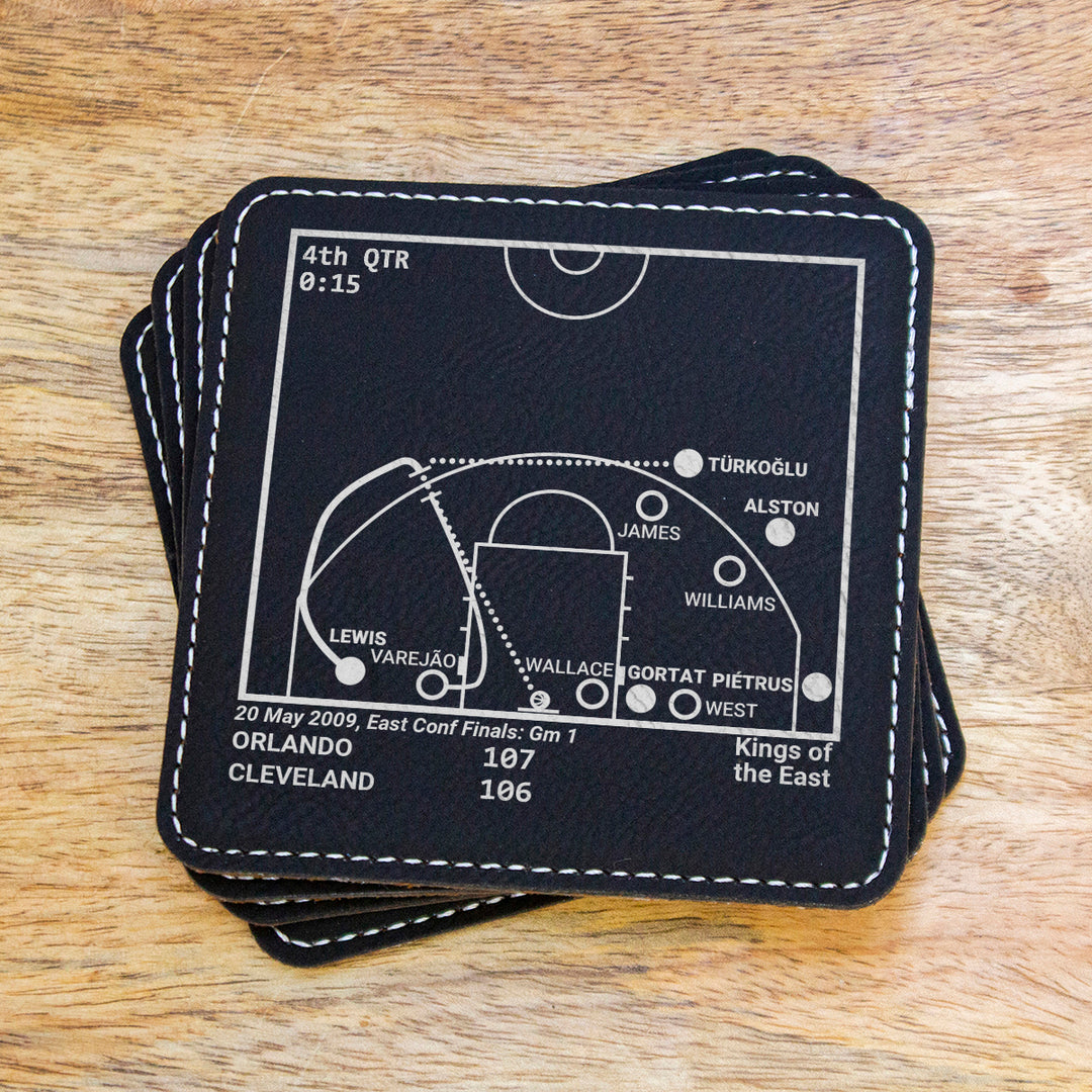 Orlando Magic Greatest Plays: Leatherette Coasters (Set of 4)