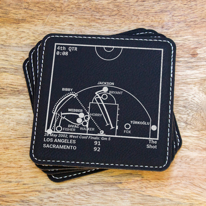 Sacramento Kings Greatest Plays: Leatherette Coasters (Set of 4)