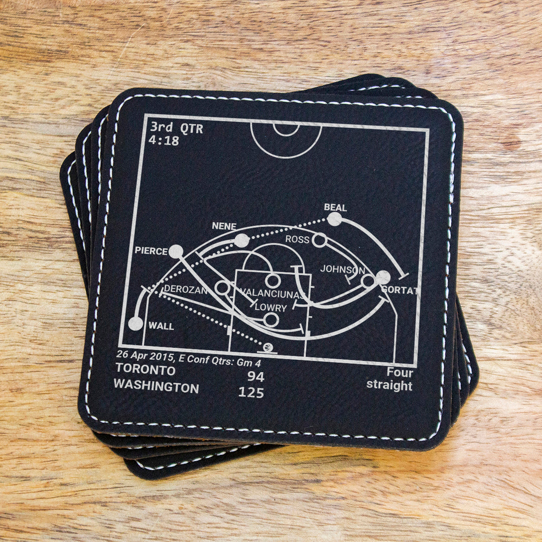 Washington Wizards Greatest Plays: Leatherette Coasters (Set of 4)