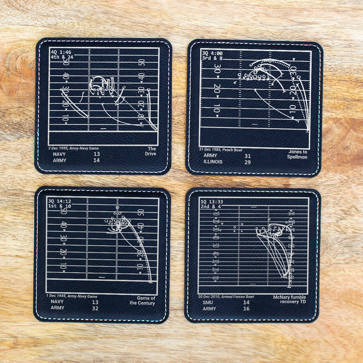 Army Football Greatest Plays: Leatherette Coasters (Set of 4)