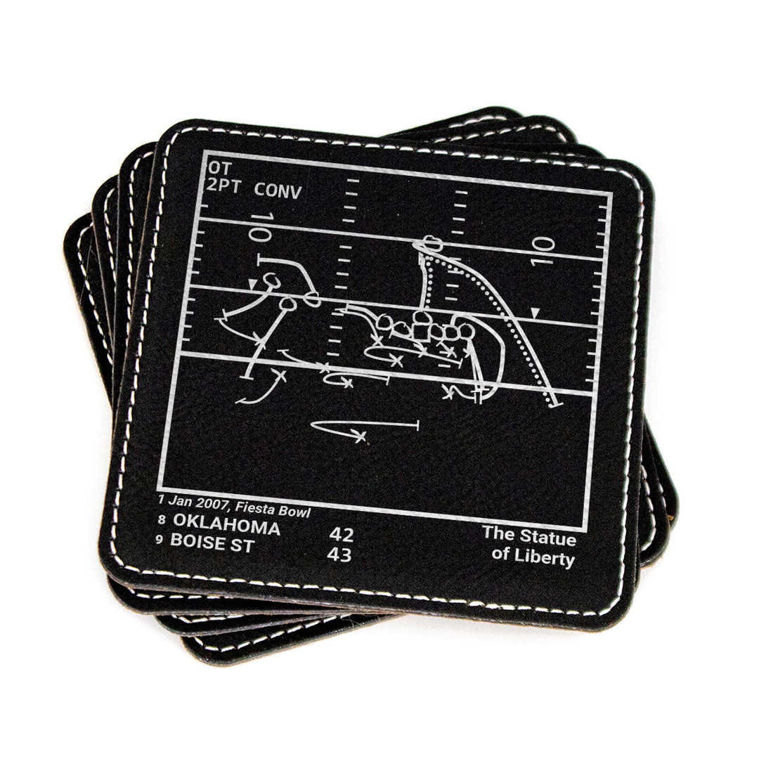 Boise State Football Greatest Plays: Leatherette Coasters (Set of 4)