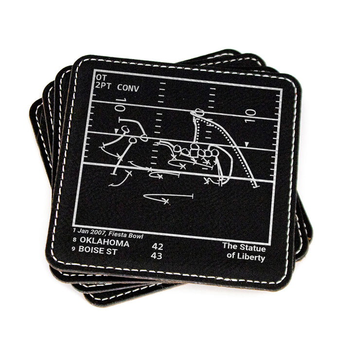 Boise State Football Greatest Plays: Leatherette Coasters (Set of 4)