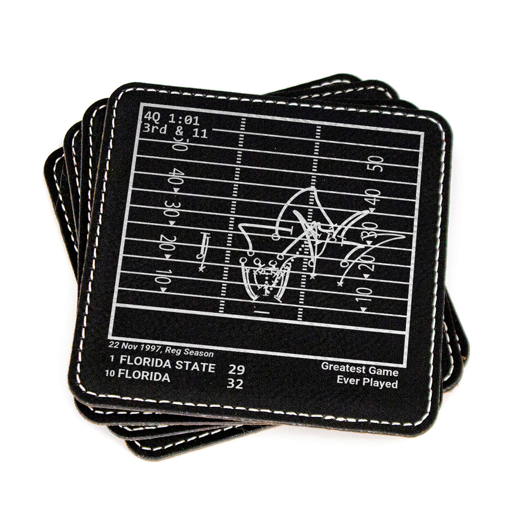 Florida Football Greatest Plays: Leatherette Coasters (Set of 4)