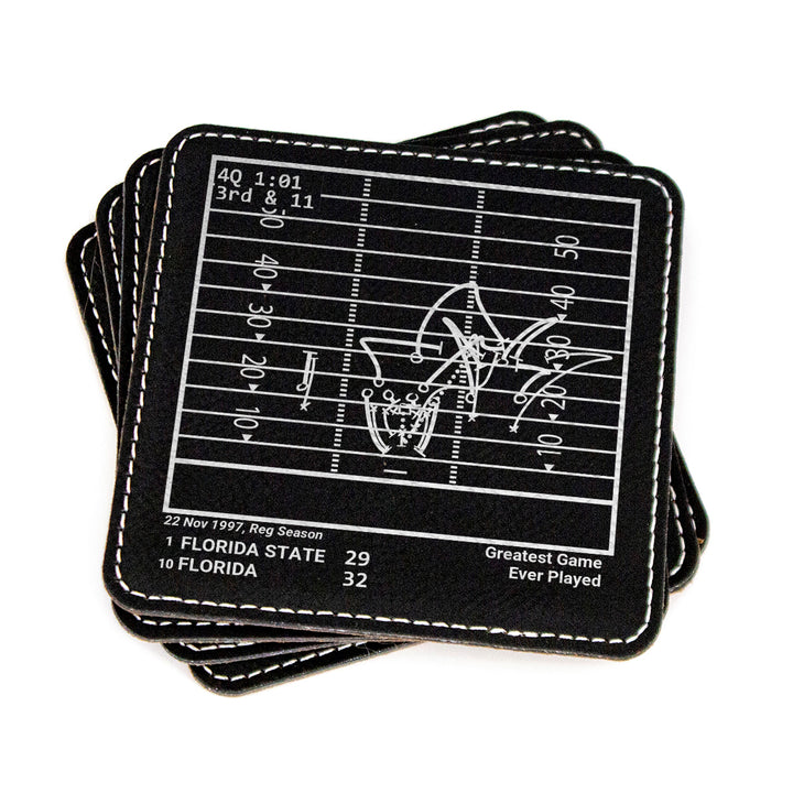 Florida Football Greatest Plays: Leatherette Coasters (Set of 4)