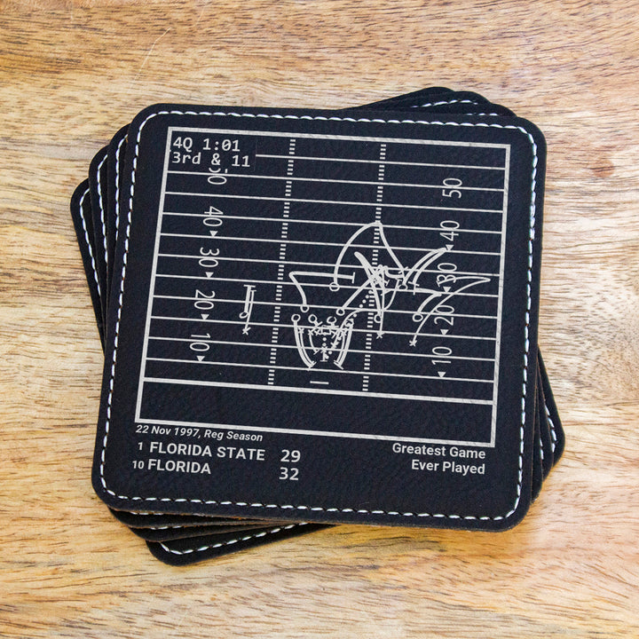 Florida Football Greatest Plays: Leatherette Coasters (Set of 4)