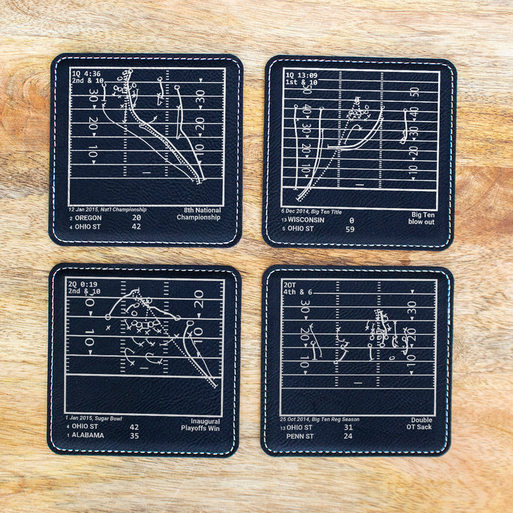 <b>2015 Champions</b> Ohio State Football Plays: Leatherette Coasters (Set of 4)