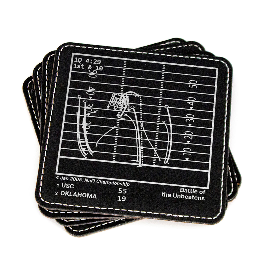 USC Football Greatest Plays: Leatherette Coasters (Set of 4)
