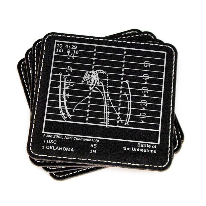 USC Football Greatest Plays: Leatherette Coasters (Set of 4)