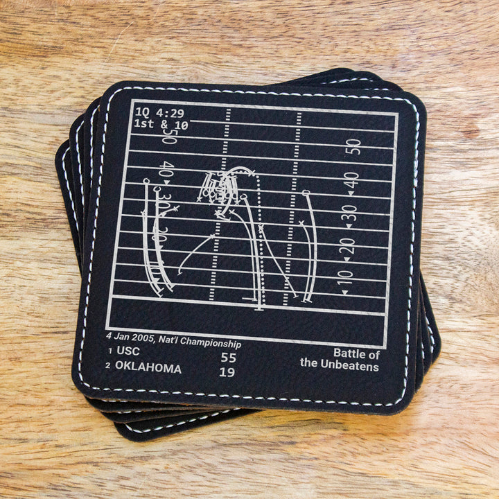 USC Football Greatest Plays: Leatherette Coasters (Set of 4)