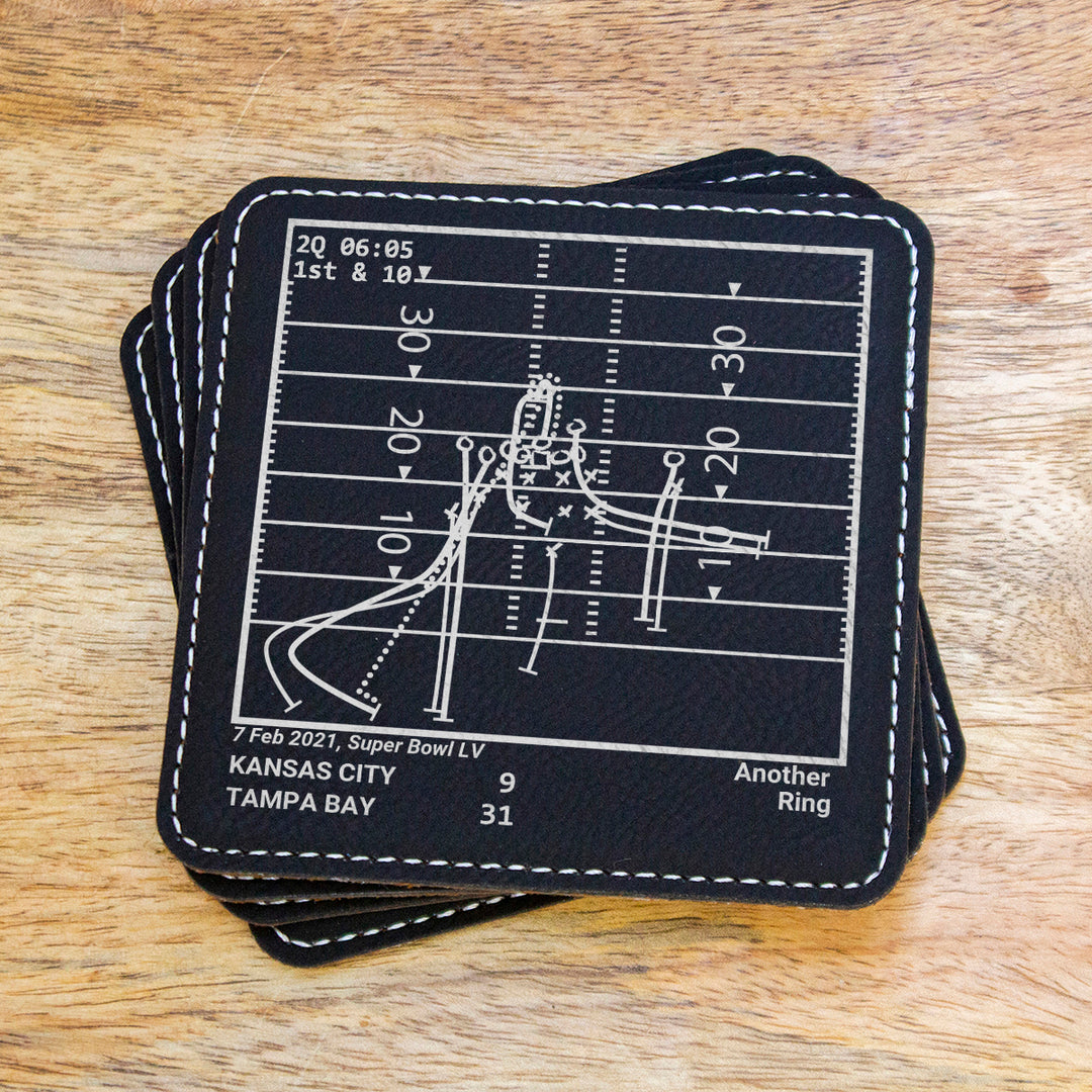 Tampa Bay Buccaneers Greatest Plays: Leatherette Coasters (Set of 4)