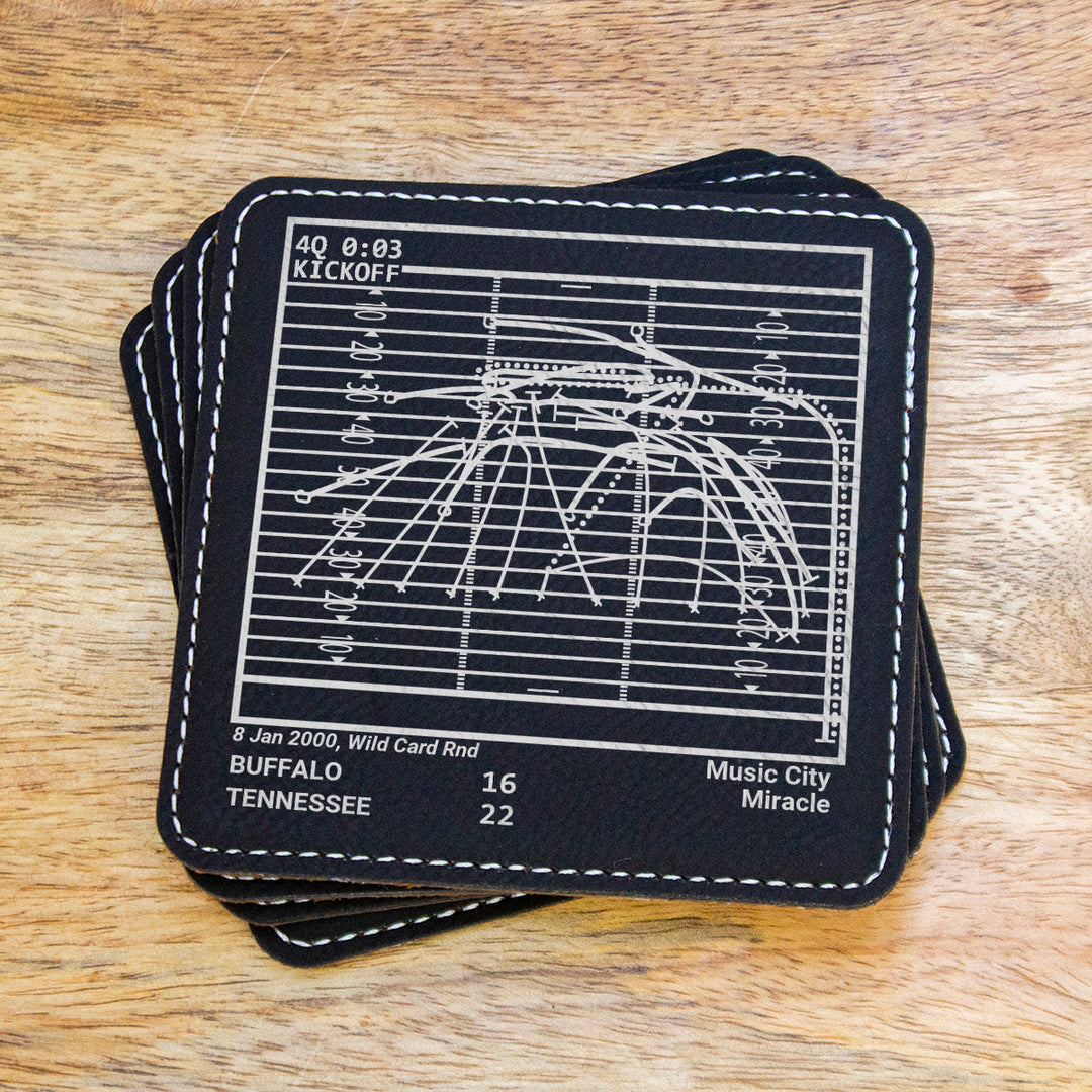 Tennessee Titans Greatest Plays: Leatherette Coasters (Set of 4)