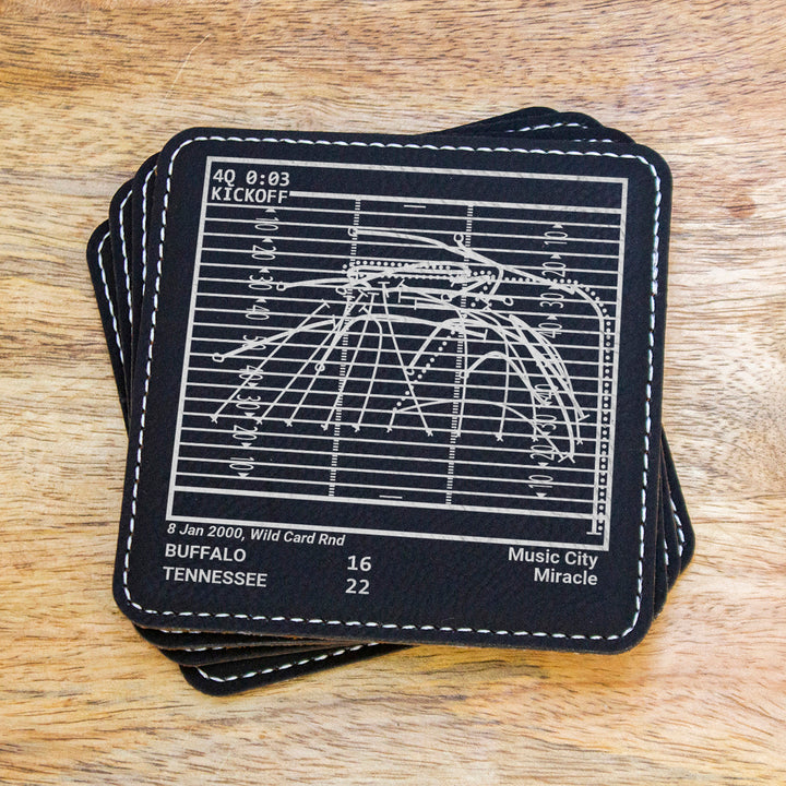 Tennessee Titans Greatest Plays: Leatherette Coasters (Set of 4)