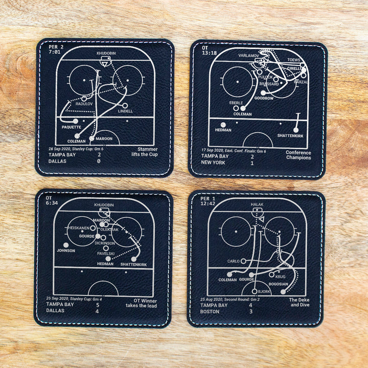 <b>2020 Champions</b> Lightning Plays: Leatherette Coasters (Set of 4)