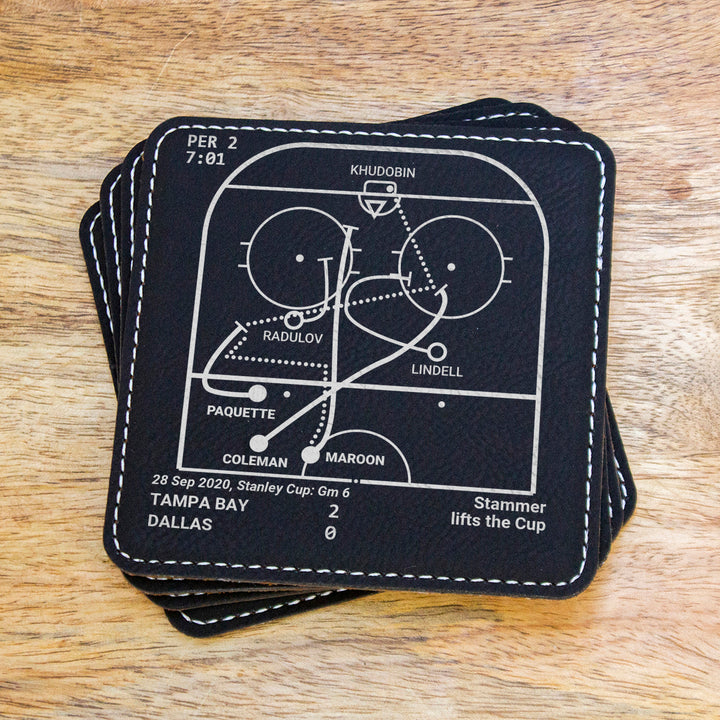 <b>2020 Champions</b> Lightning Plays: Leatherette Coasters (Set of 4)