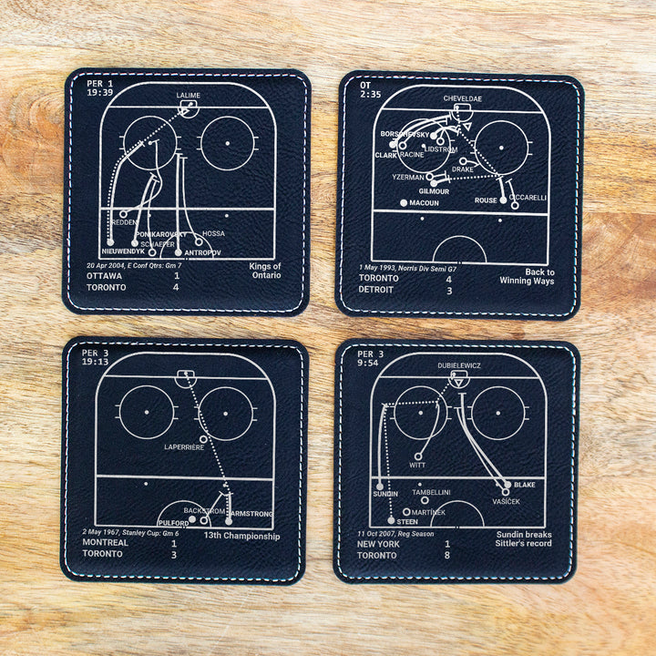 Toronto Maple Leafs Greatest Goals: Leatherette Coasters (Set of 4)