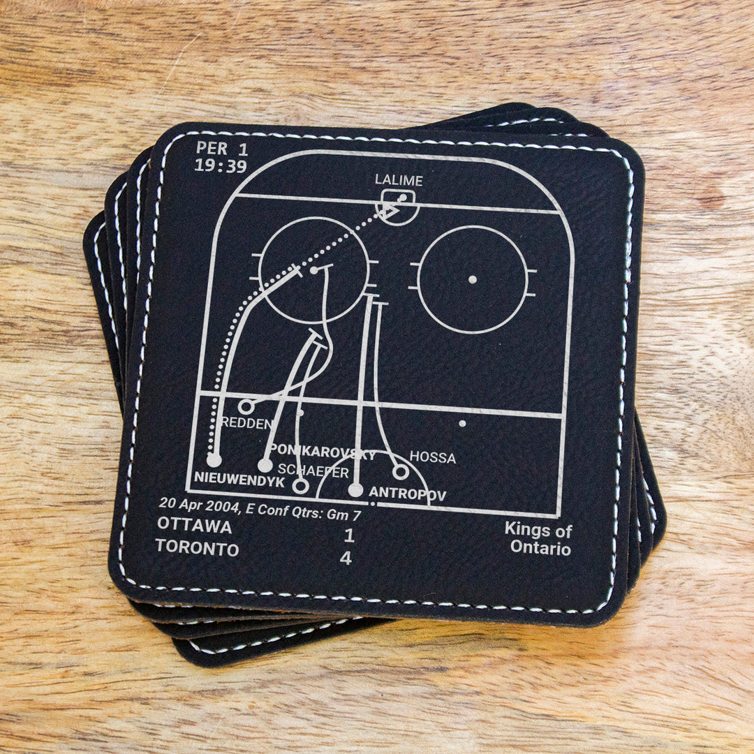Toronto Maple Leafs Greatest Goals: Leatherette Coasters (Set of 4)