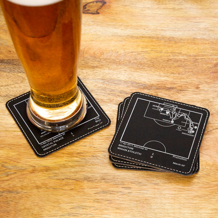 Brighton & Hove Albion Greatest Goals: Leatherette Coasters (Set of 4)