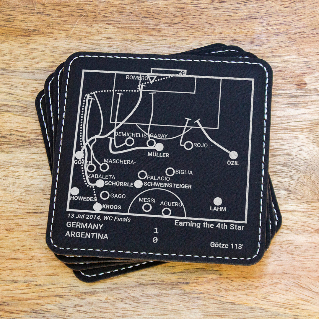 Greatest Germany National Team Plays: Leatherette Coasters (Set of 4)