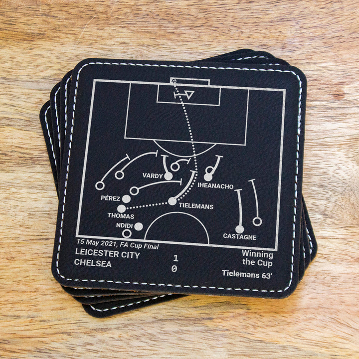 Leicester City Greatest Goals: Leatherette Coasters (Set of 4)