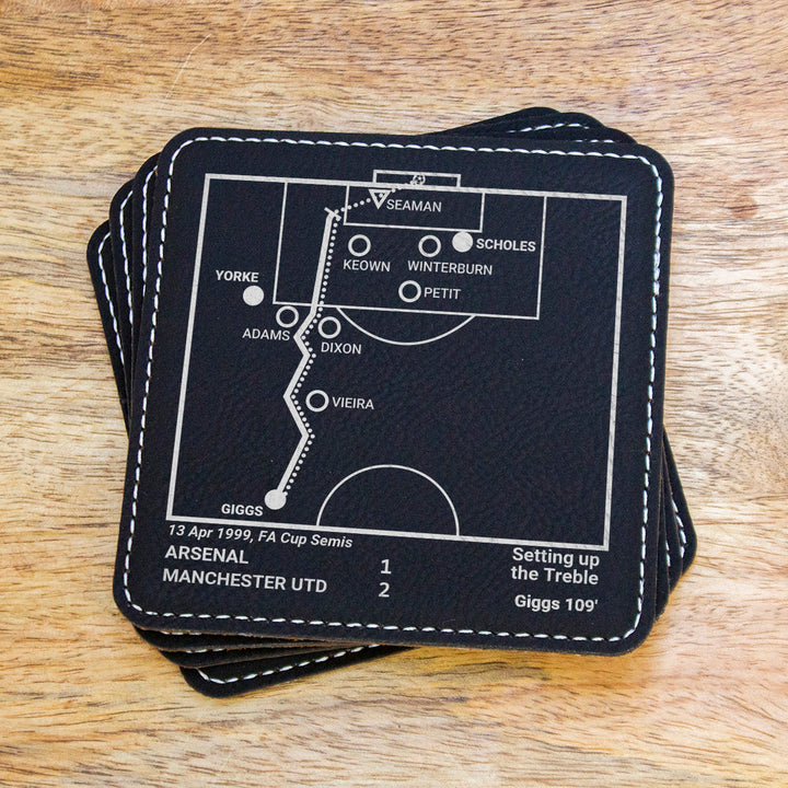 Manchester United Greatest Goals: Leatherette Coasters (Set of 4)