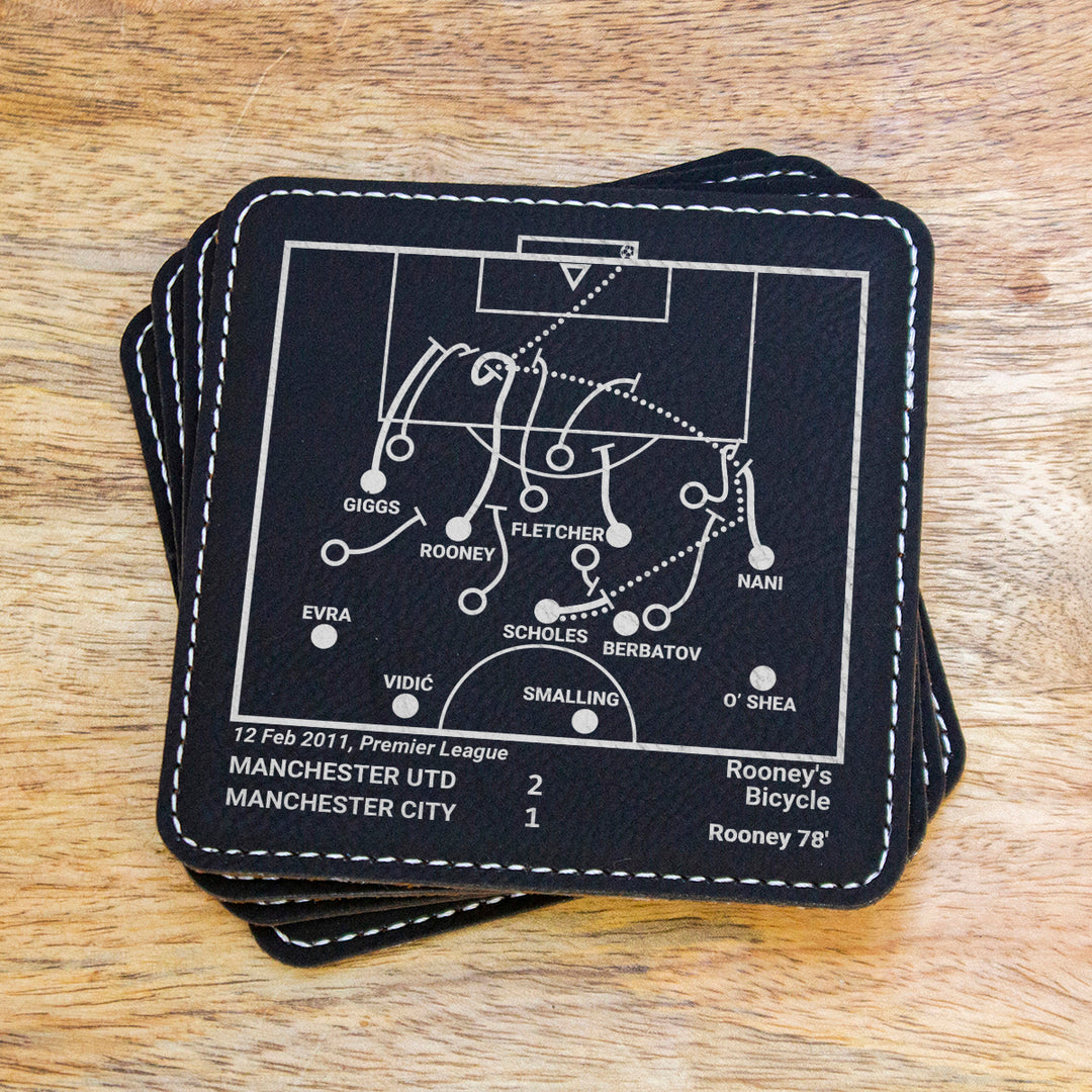 Greatest Manchester United Modern Plays: Leatherette Coasters (Set of 4)