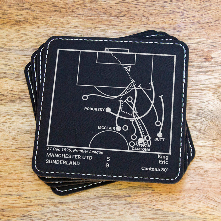 Greatest Manchester United Vintage Plays: Leatherette Coasters (Set of 4)