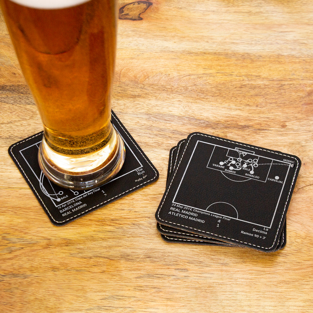 Greatest Real Madrid Modern Plays: Leatherette Coasters (Set of 4)