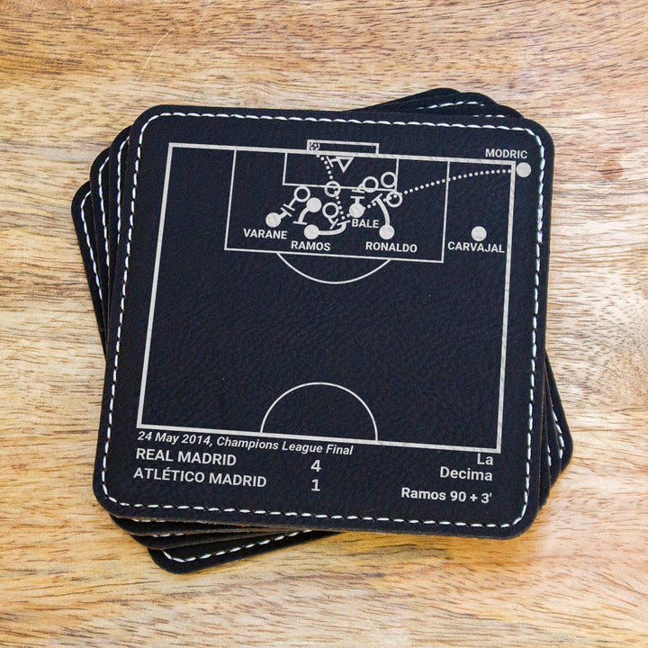 Greatest Real Madrid Modern Plays: Leatherette Coasters (Set of 4)
