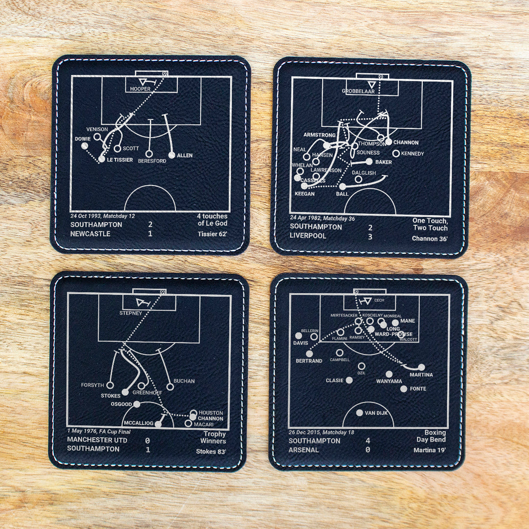 Southampton Greatest Goals: Leatherette Coasters (Set of 4)