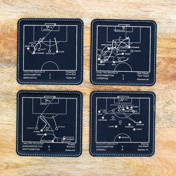 Southampton Greatest Goals: Leatherette Coasters (Set of 4)