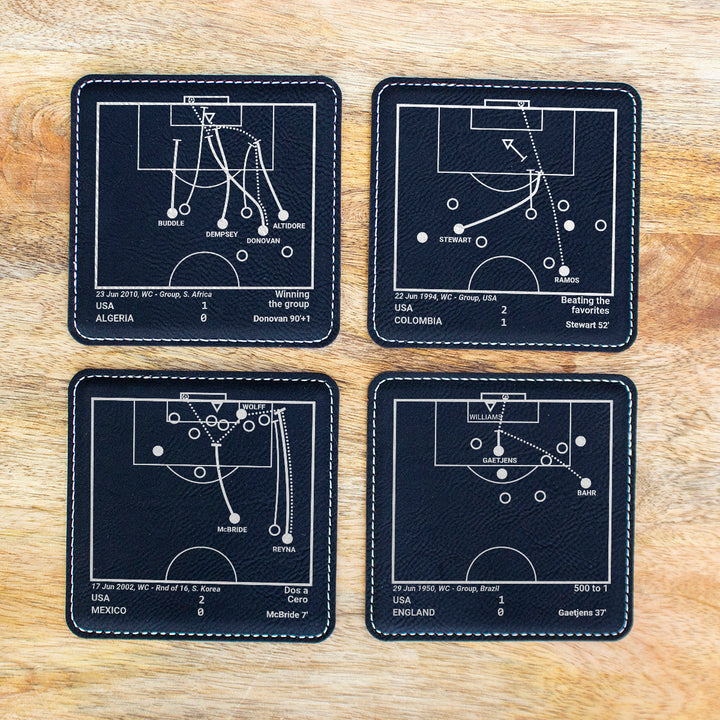 USMNT Greatest Goals: Leatherette Coasters (Set of 4)