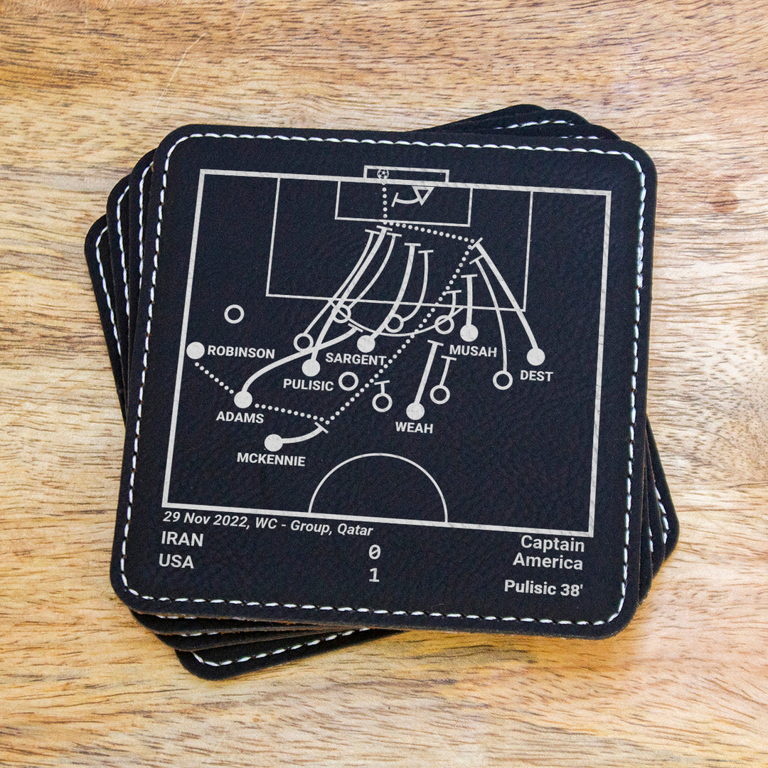Greatest USMNT Modern Plays: Leatherette Coasters (Set of 4)