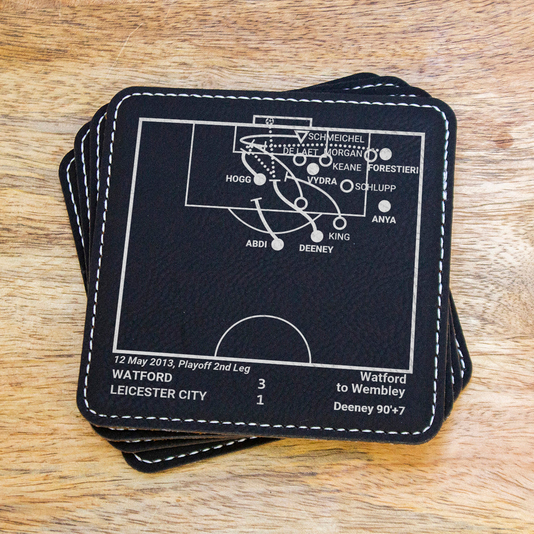 Watford Greatest Goals: Leatherette Coasters (Set of 4)