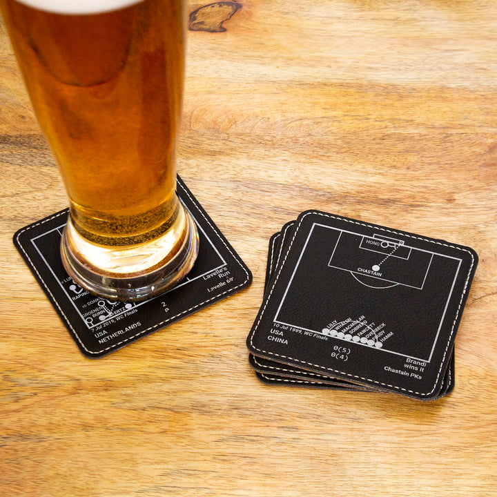 USWNT Greatest Goals: Leatherette Coasters (Set of 4)