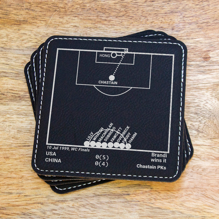 USWNT Greatest Goals: Leatherette Coasters (Set of 4)